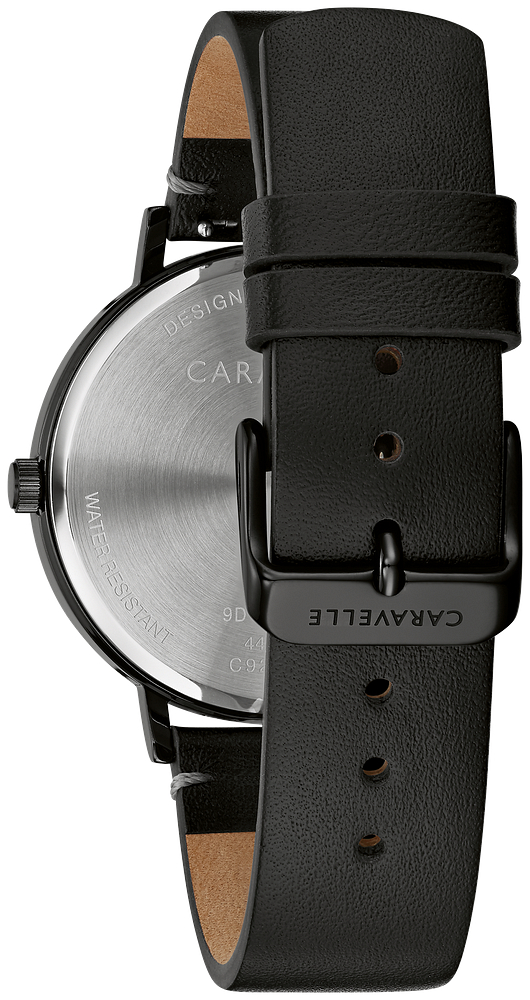 Caravelle Watch - Black Steel with Gold Accents 44A119