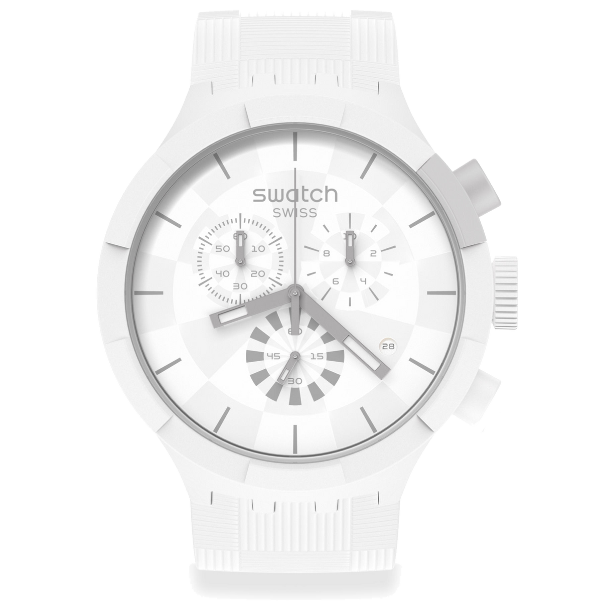 Swatch Watch Big Bold Chrono 47mm - Chequered White