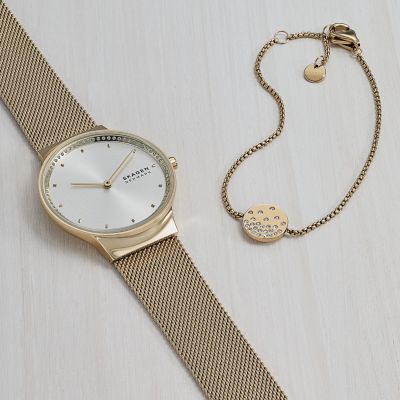 Skagen Freja - Gold Tone Set - SKW1148