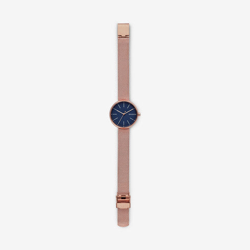 Skagen - Signatur Rose Gold-Tone Steel-Mesh Watch