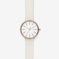 Skagen - Signatur Rose Gold-Tone Leather Watch