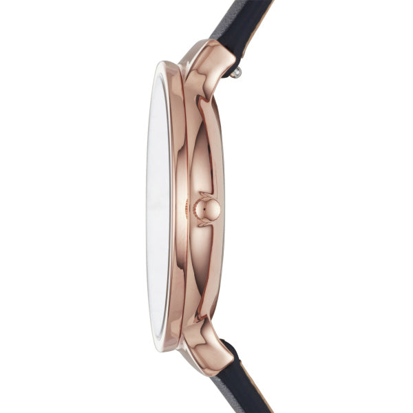 Skagen - Ancher Dark Blue Leather Watch