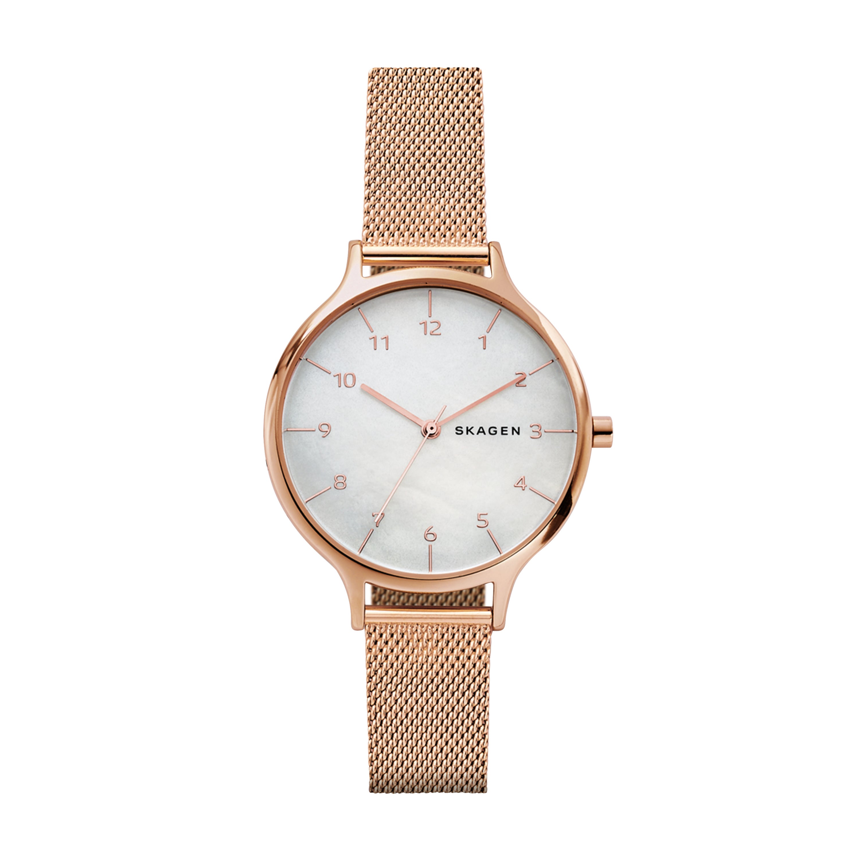 Skagen - Anita Rose Gold-Tone Steel-Mesh Watch