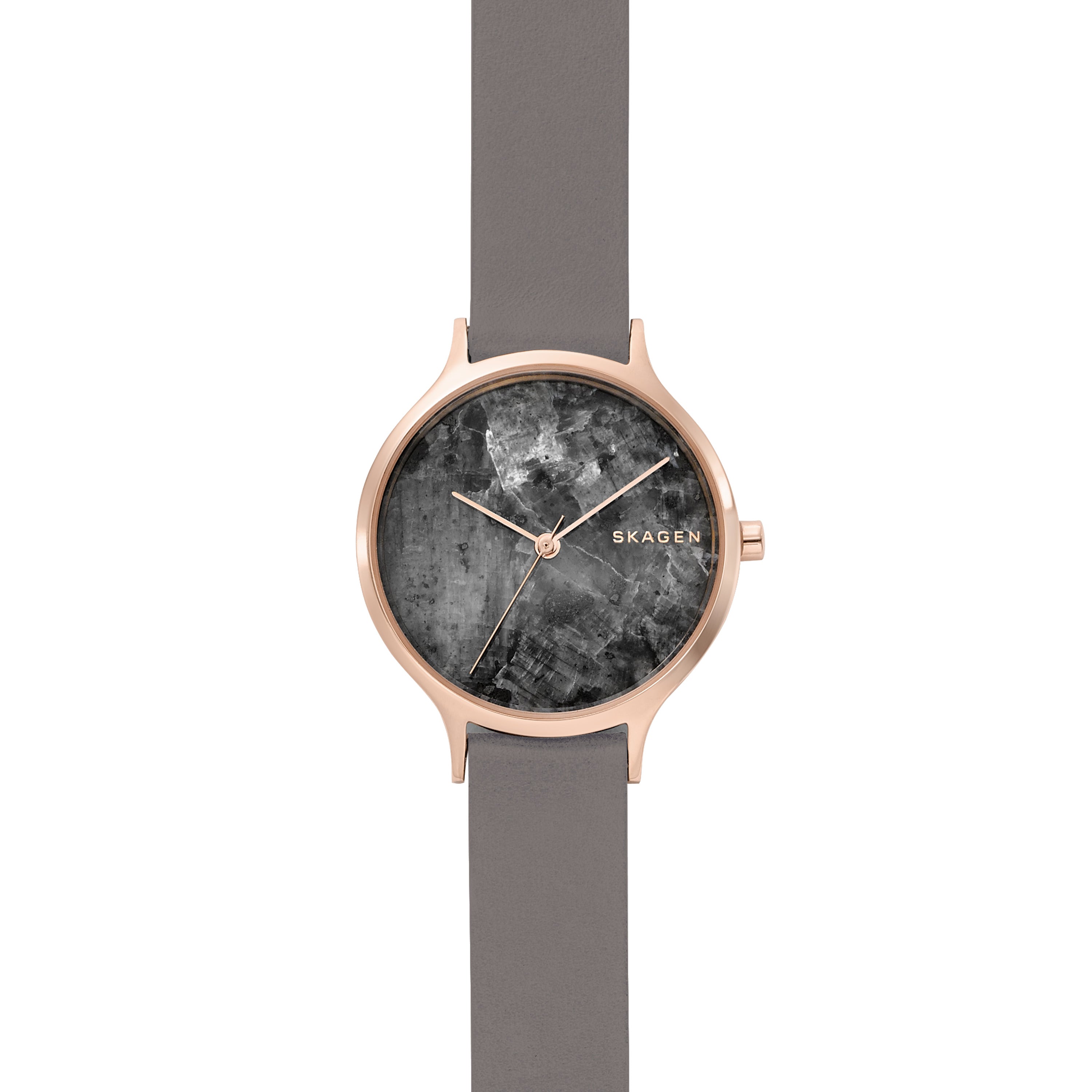 Skagen - Anita Gray Leather Marble Watch