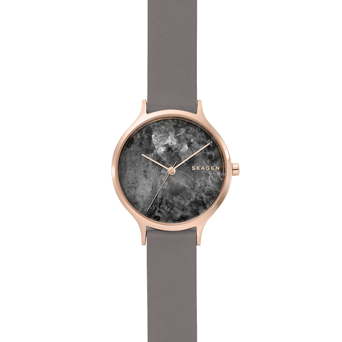 Skagen - Anita Gray Leather Marble Watch