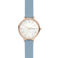 Skagen - Anita Mother-of-Pearl Blue Leather Watch