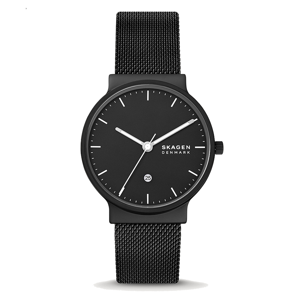 Skagen all black hotsell watch