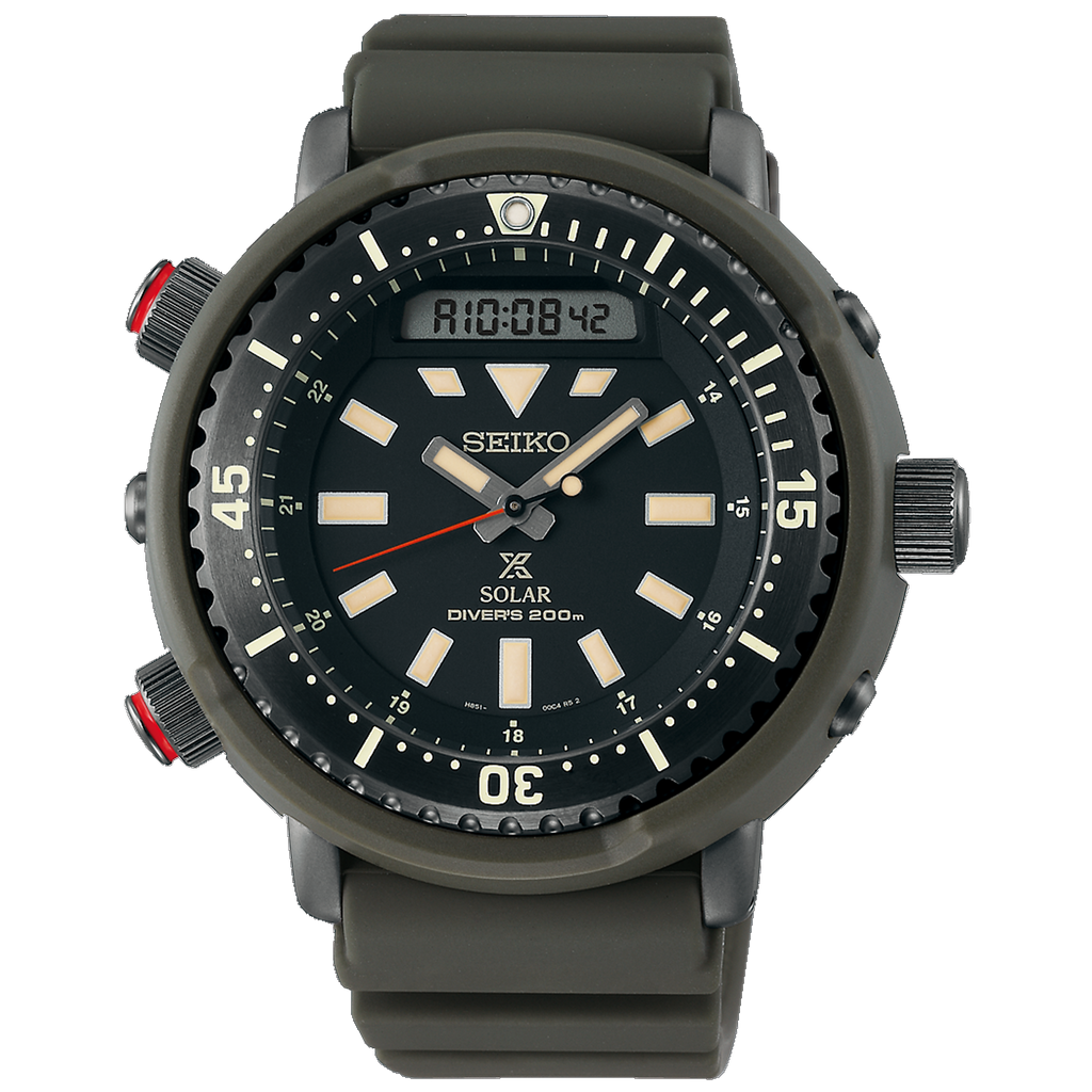 Seiko Prospex Solar Tuna Dive Watch Analog Digital SNJ031