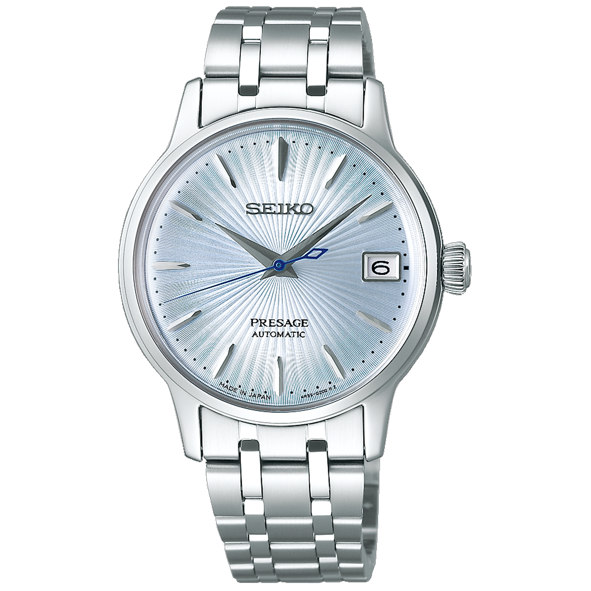 Seiko Presage 34MM Cocktail Time Stainless Steel Silver Dial