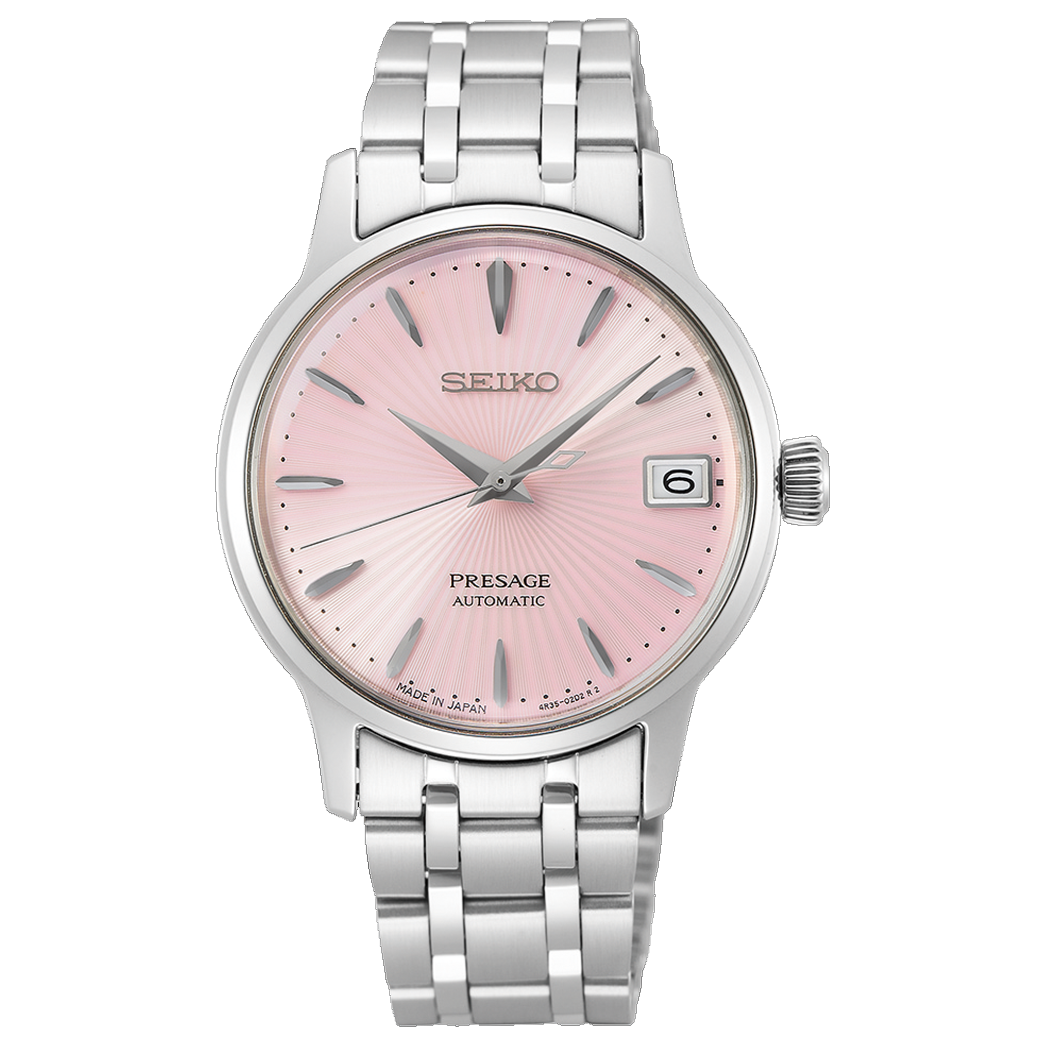 Seiko Presage - 34MM Cocktail Time with Pink Dial SRP839J1