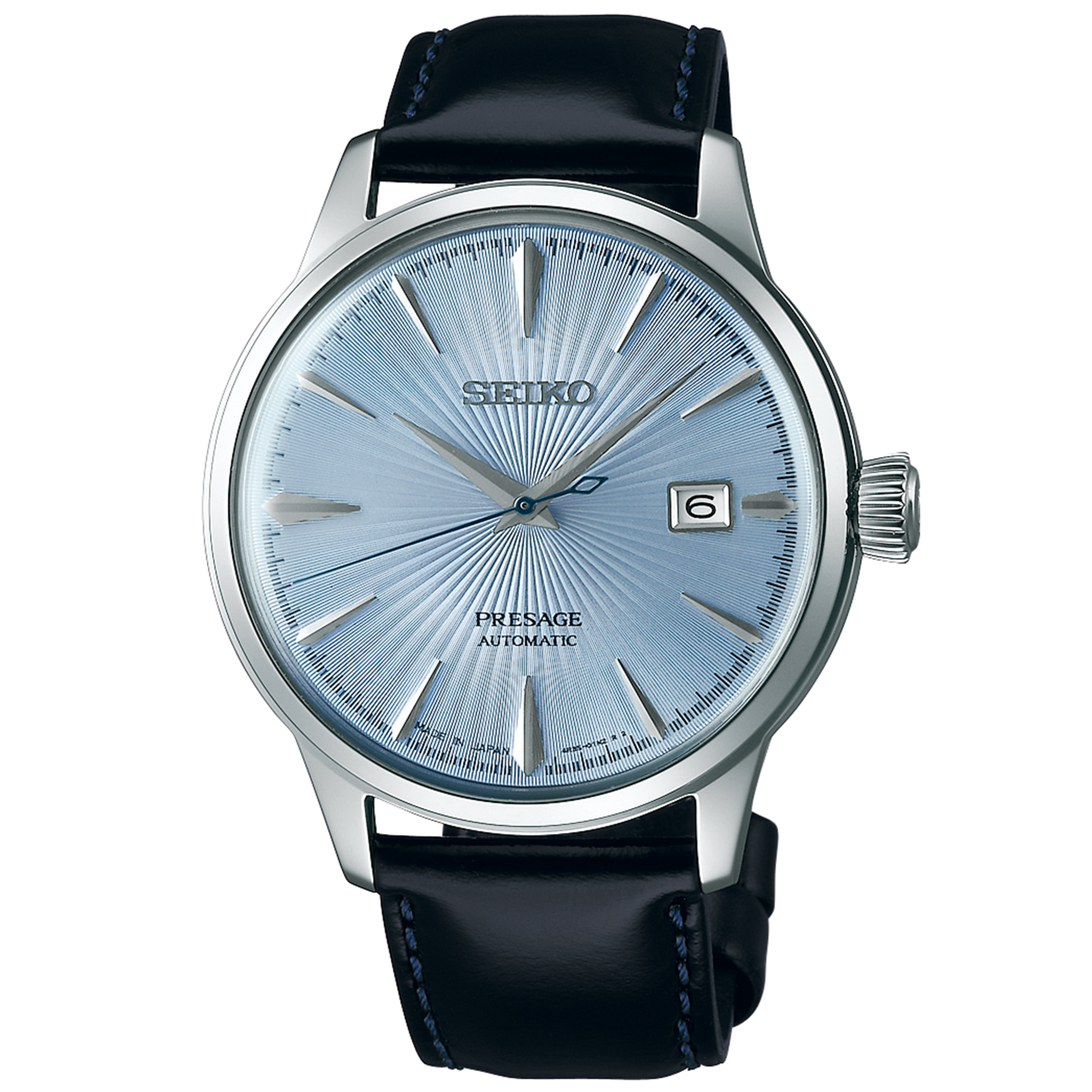 Seiko Presage Automatic - Cocktail Time S/S with Black Leather SRPB43