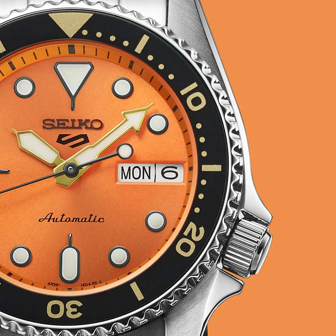 Seiko 5 Sport 38mm - &#39;Midi&#39; Orange