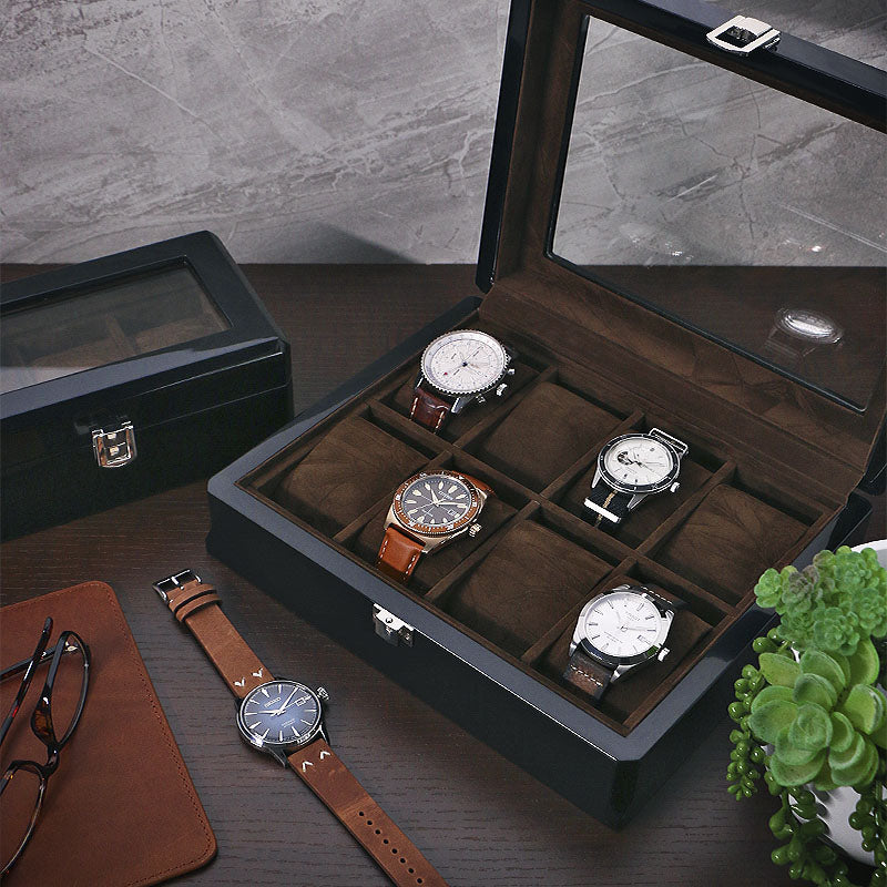 STRAPSCO - Legacy High Gloss Watch Box for 8 Watches