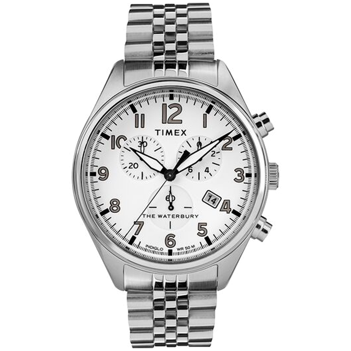 Timex - Waterbury Traditional Chronograph 42mm Stainless Steel Bracelet