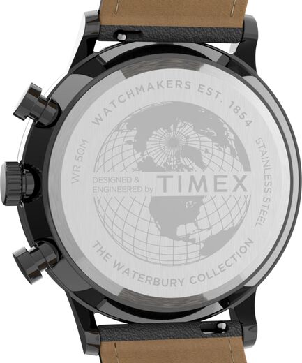 Timex - Waterbury Classic Chronograph 40mm Leather Strap Watch