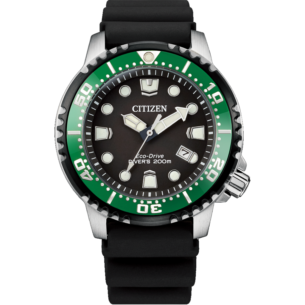 Citizen Eco-Drive - Promaster Divers -Black dial, Green Bezel