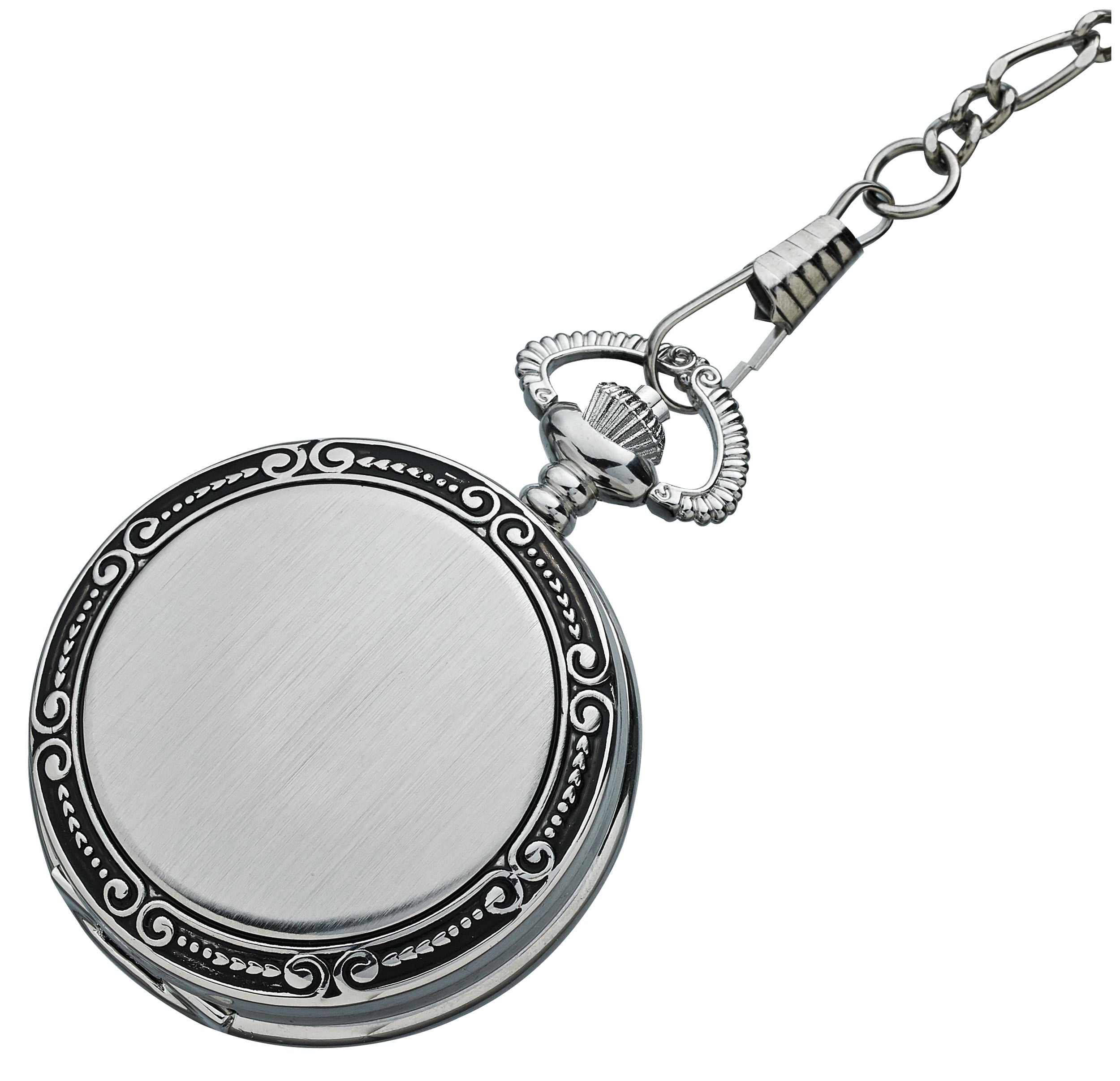 Alpine Quartz Pocket Watch - Silver with Photoframe