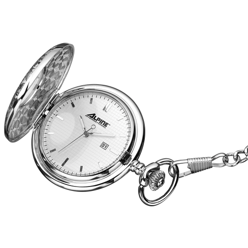 Alpine Quartz Pocket Watch - Silver