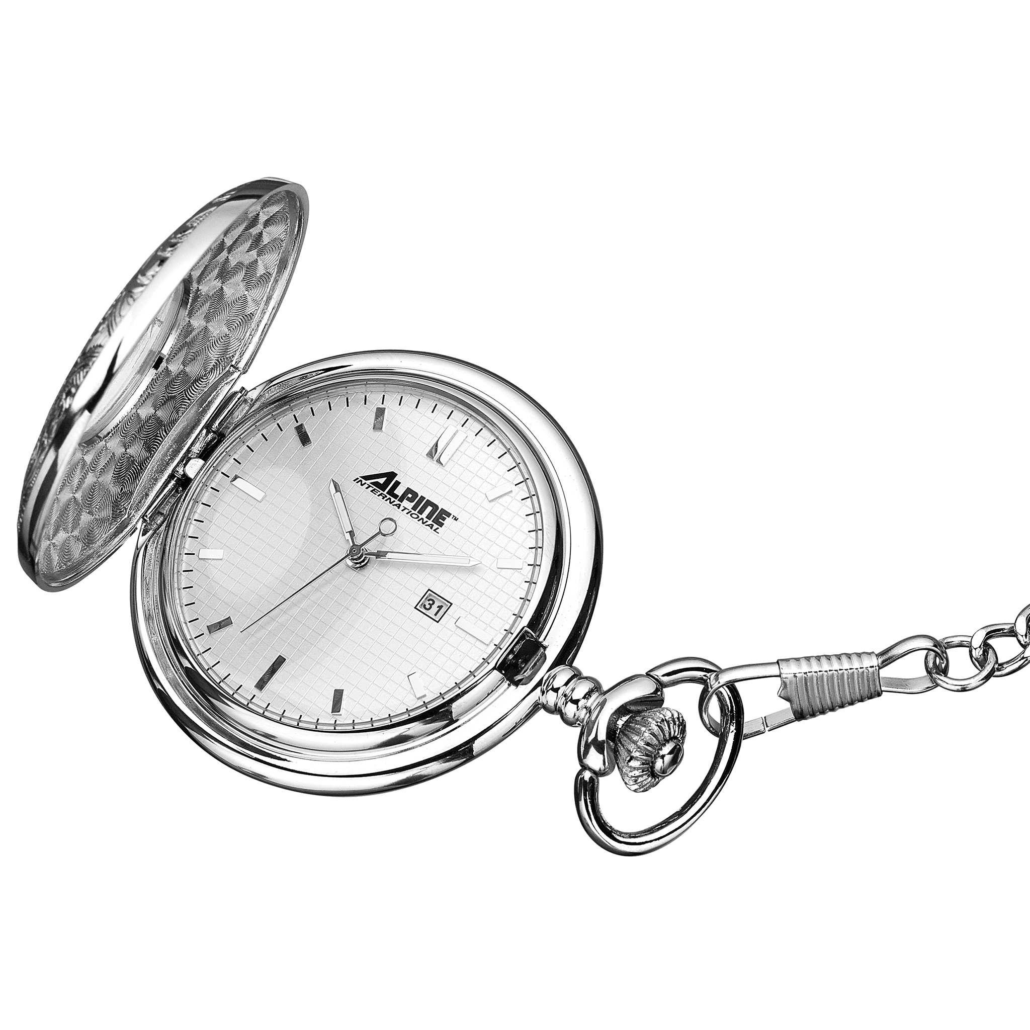 Alpine Quartz Pocket Watch Silver