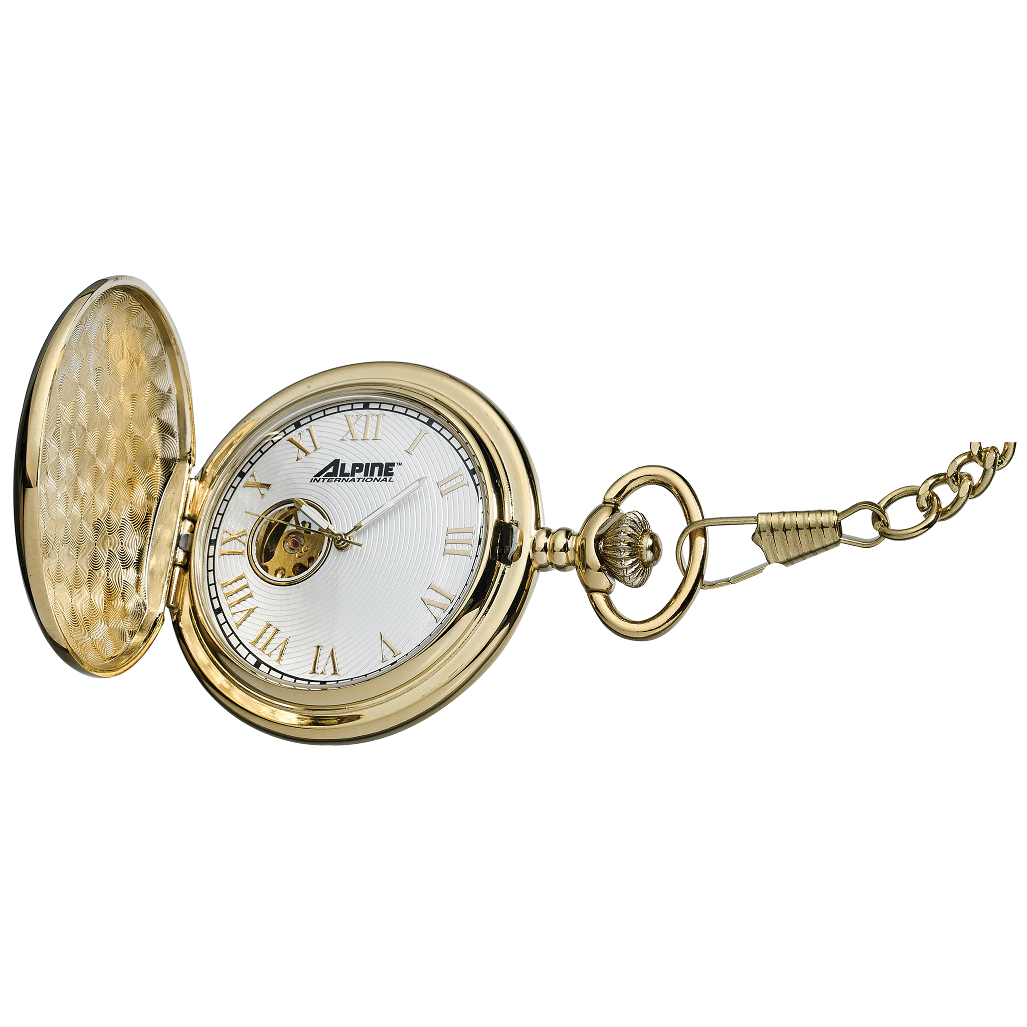 Alpine Mechanical Pocket Watch - Gold Tone