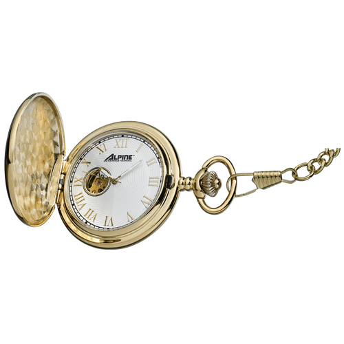 Alpine Mechanical Pocket Watch - Gold Tone