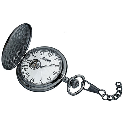 Alpine Mechanical Pocket Watch - Gunmetal