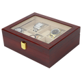 STRAPSCO - Wood Watch Box for 10 Watches