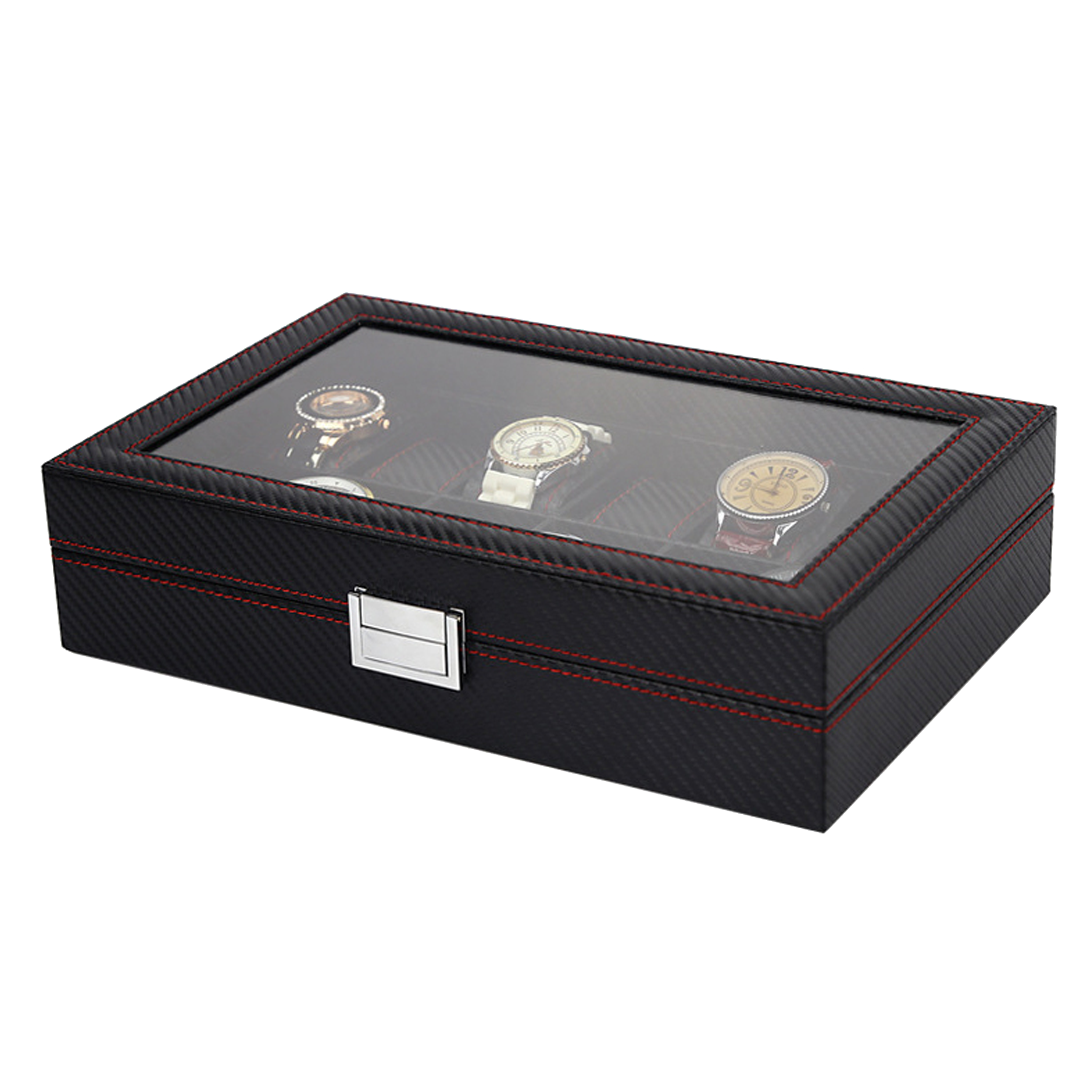 STRAPSCO - Carbon Fiber Box for 12 Watches