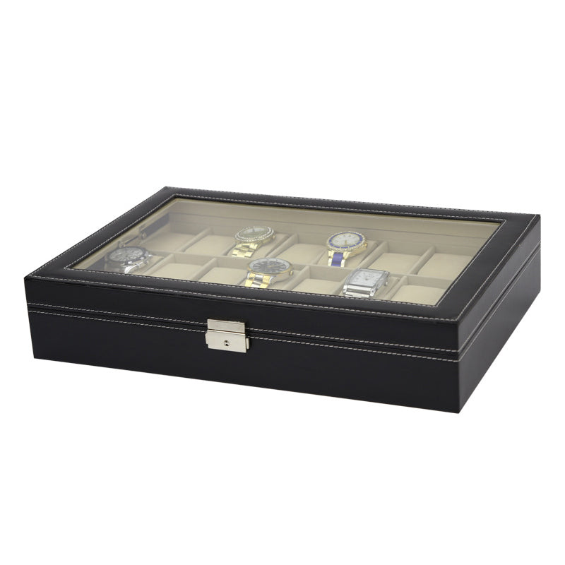 STRAPSCO - Black Watch Box for 24 Watches