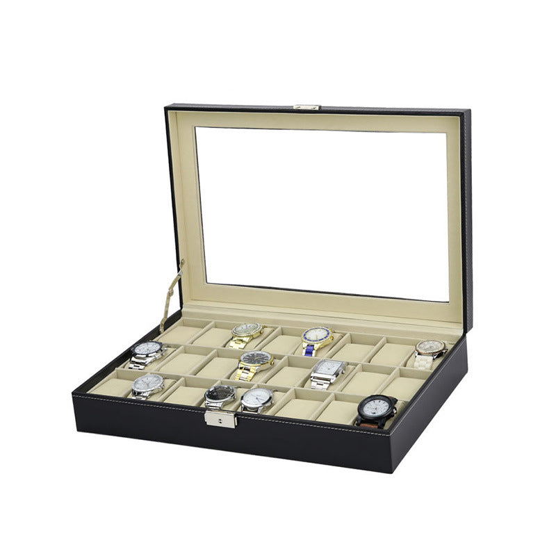 STRAPSCO - Black Watch Box for 24 Watches