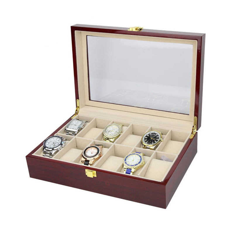 STRAPSCO - Wood Watch Box for 12 Watches
