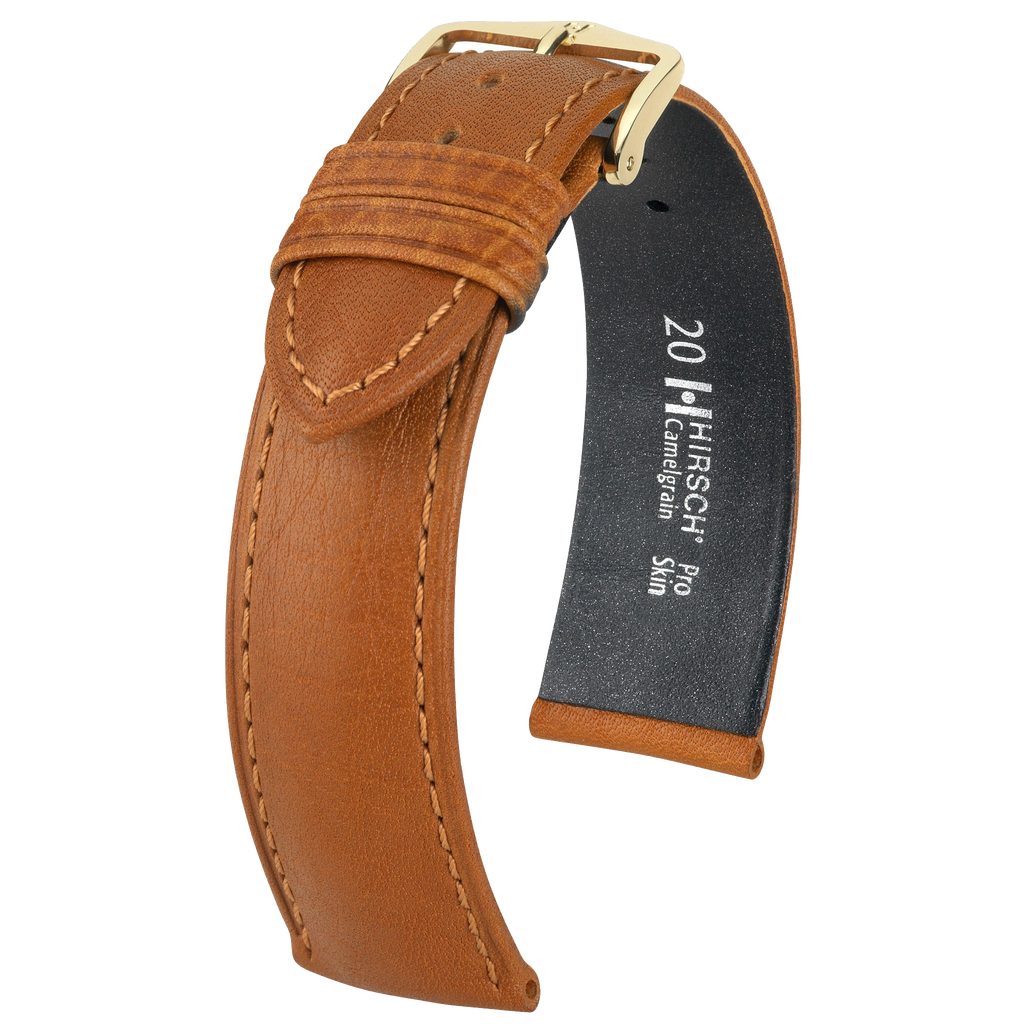 Hirsch CAMELGRAIN No Allergy Leather Watch Strap