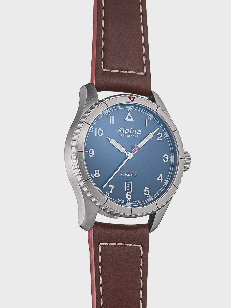 Alpina - STARTIMER Pilot Automatique 41mm - Cadran Bleu