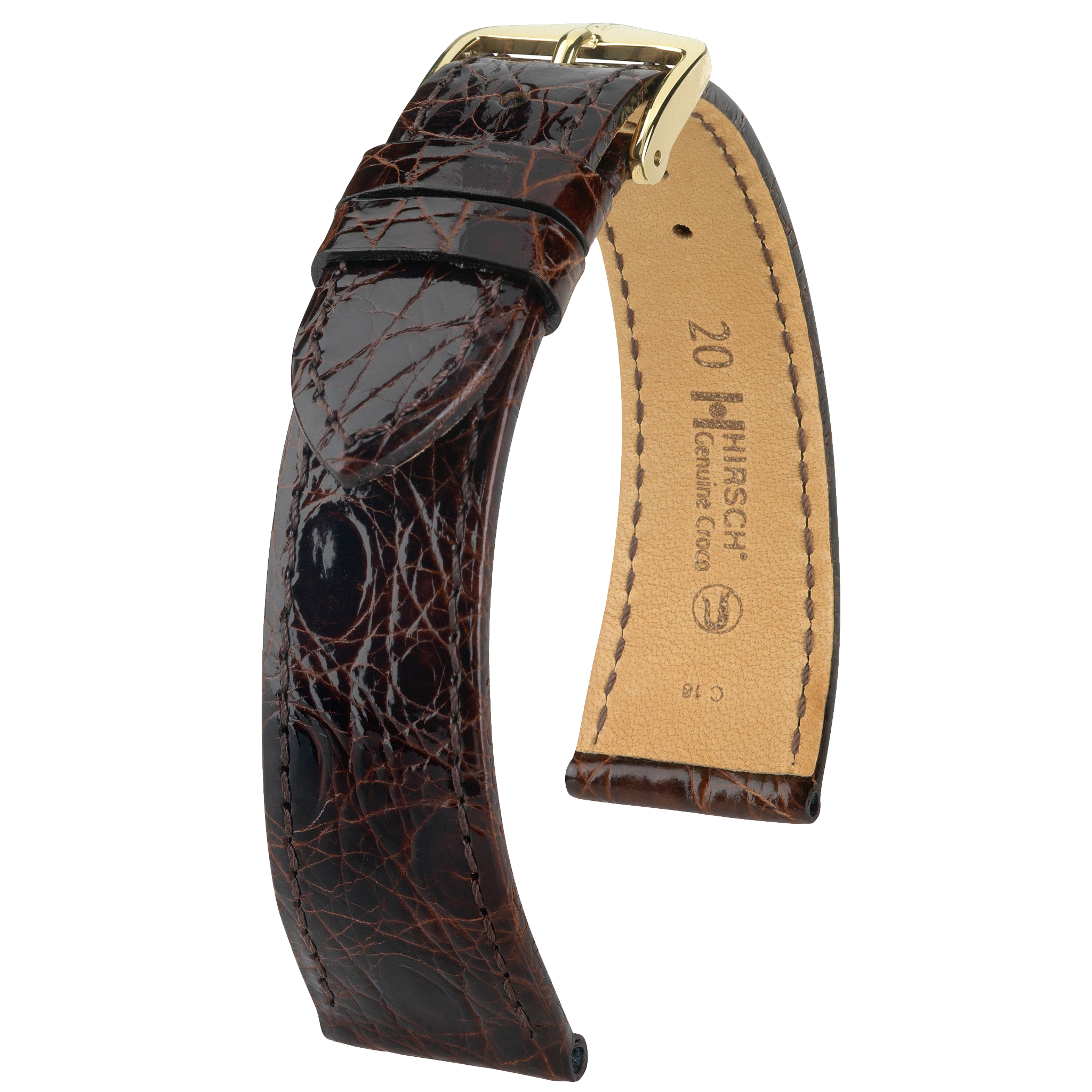 Hirsch Genuine Croco Leather Watch Strap