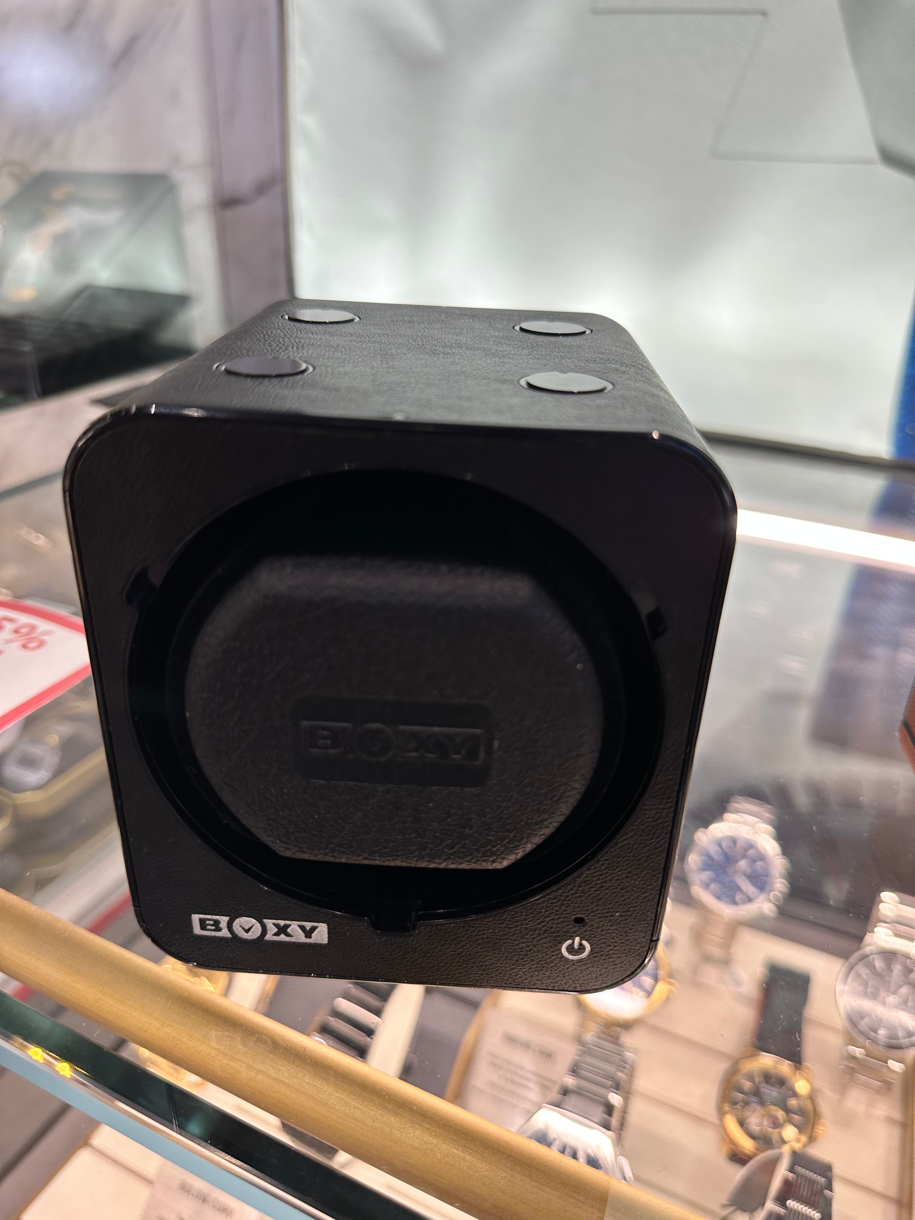 Boxy Watch Winder - Fancy Brick Winder System - Leather