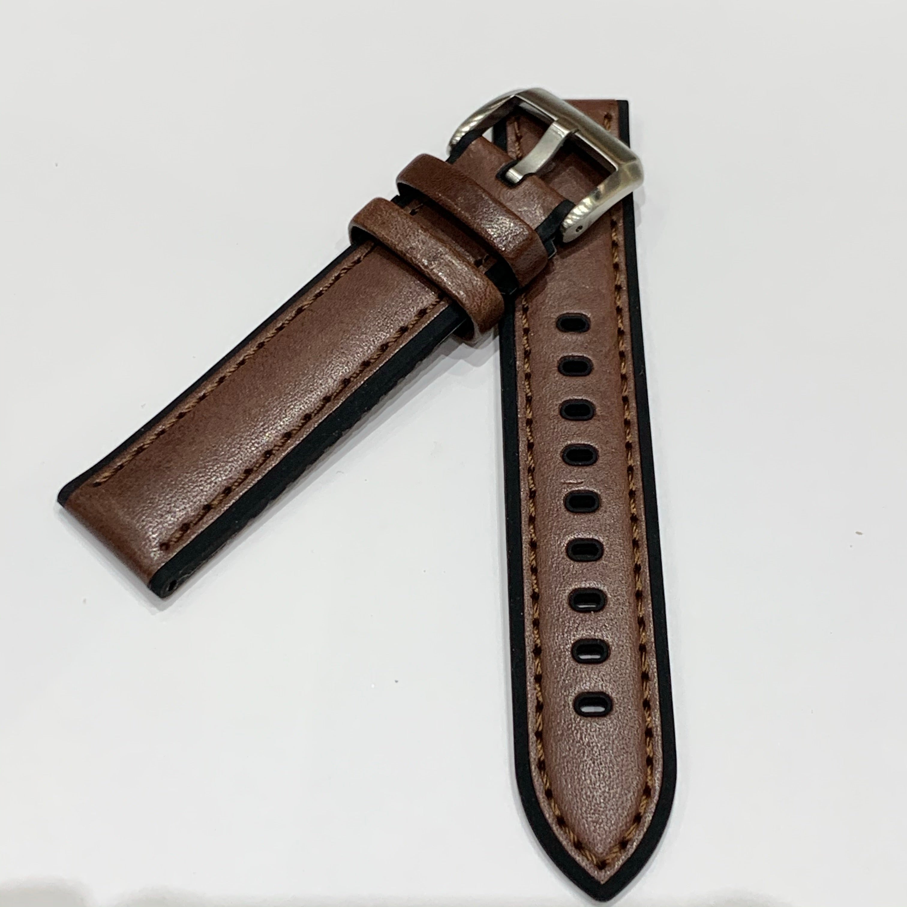 Alpine Watchstrap - Smooth Leather w. Silicone lining