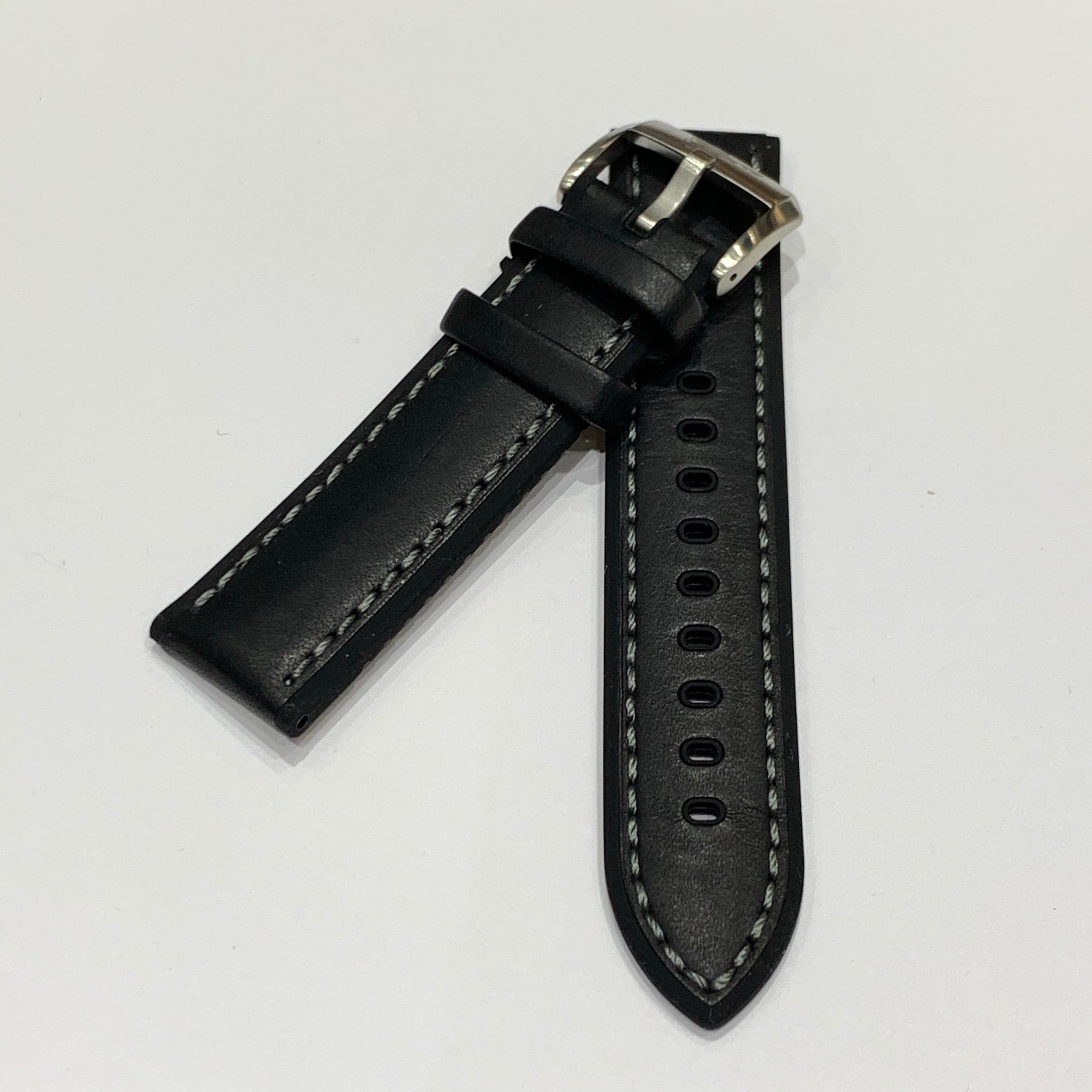 Alpine Watchstrap - Smooth Leather w. Silicone lining