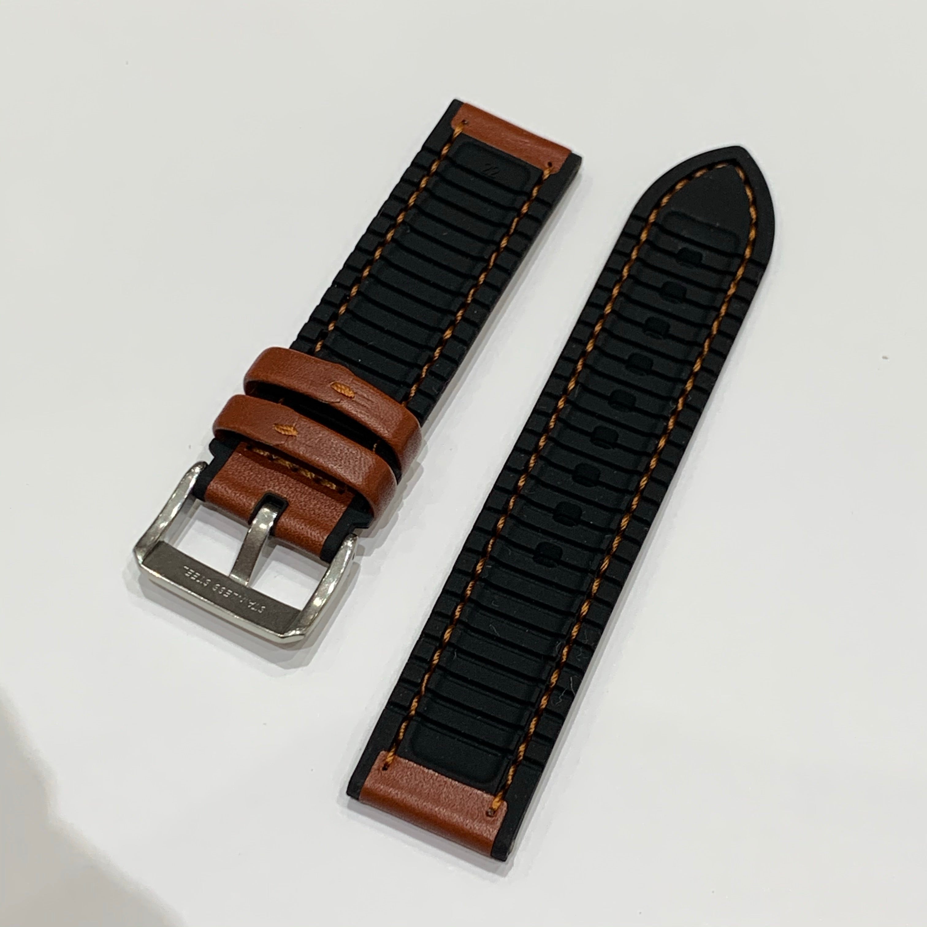 Alpine Watchstrap - Smooth Leather w. Silicone lining