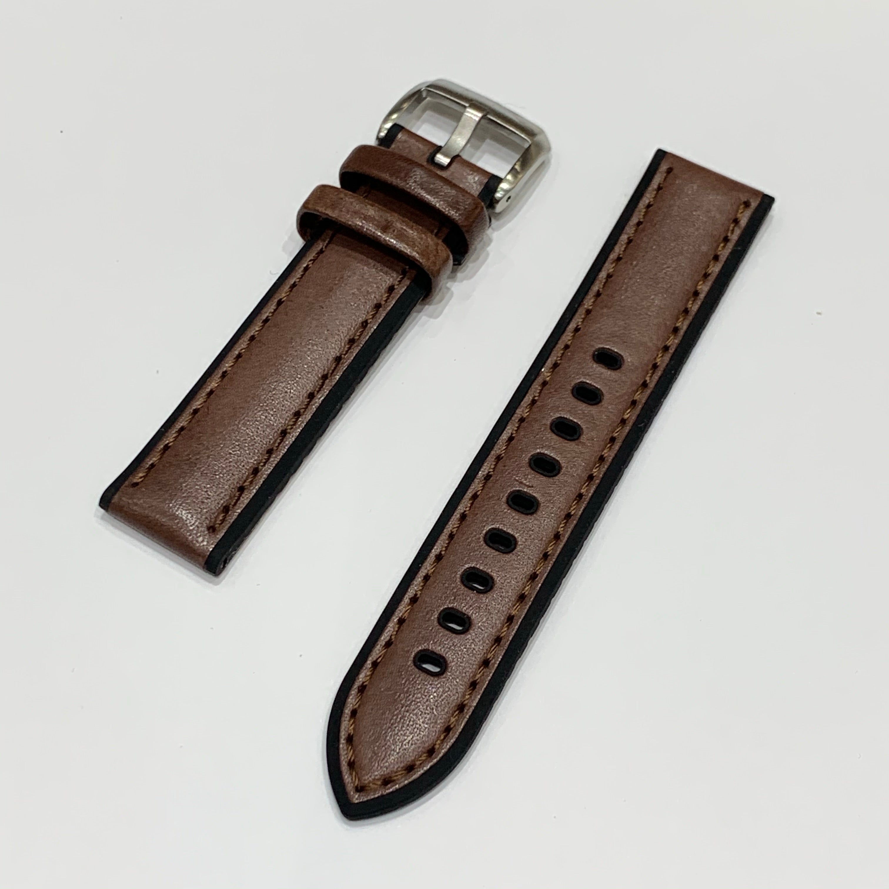 Alpine Watchstrap - Smooth Leather w. Silicone lining
