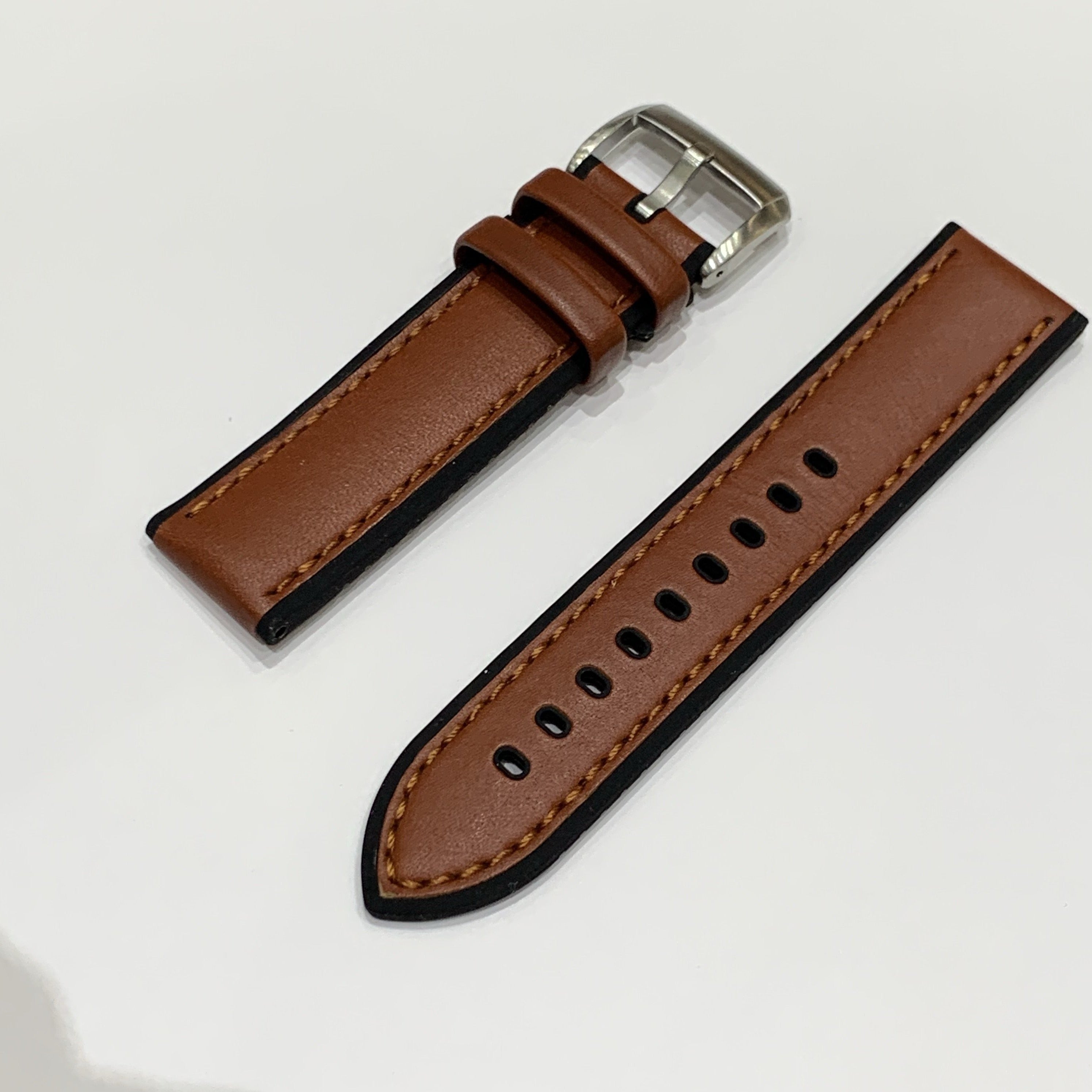 Alpine Watchstrap - Smooth Leather w. Silicone lining