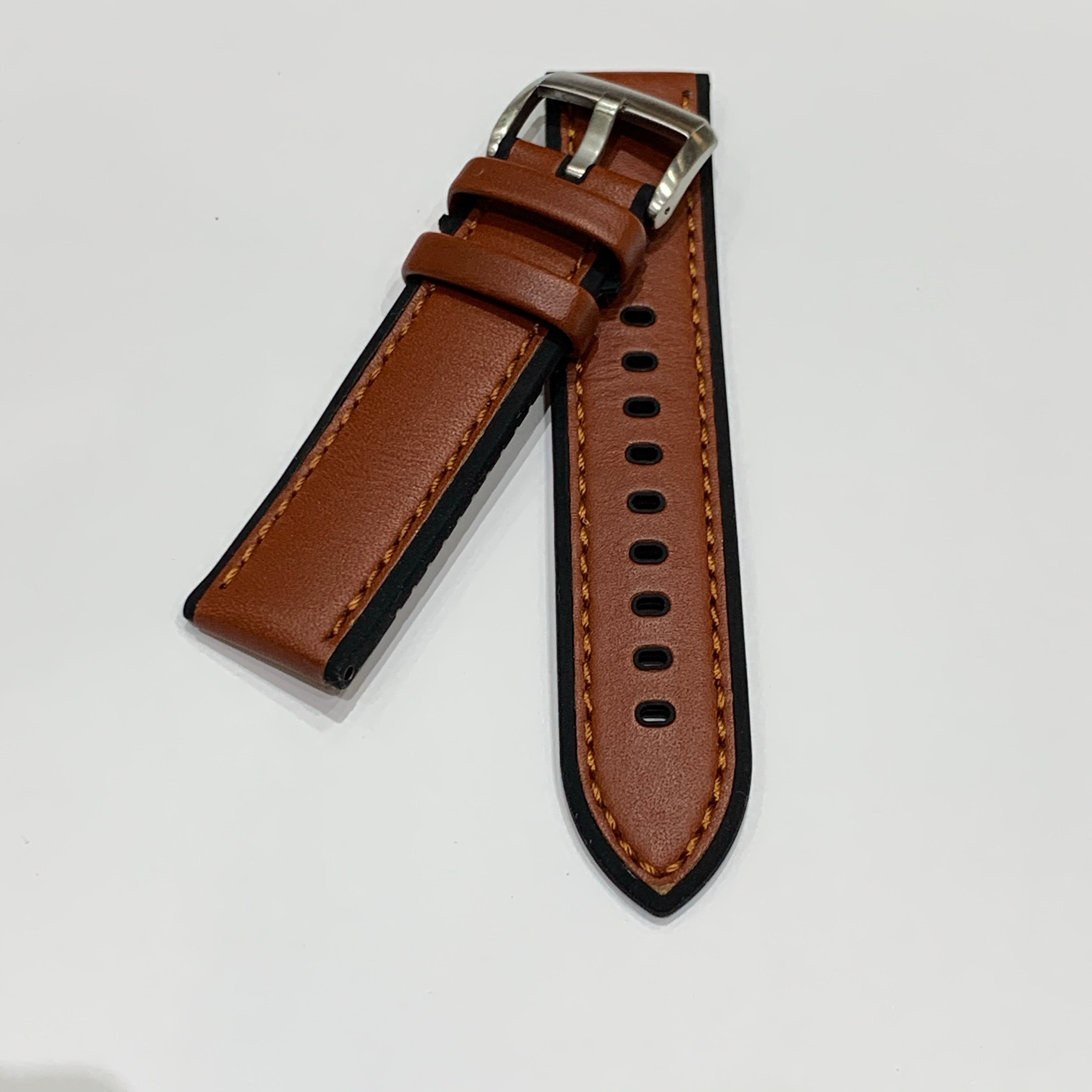Alpine Watchstrap - Smooth Leather w. Silicone lining