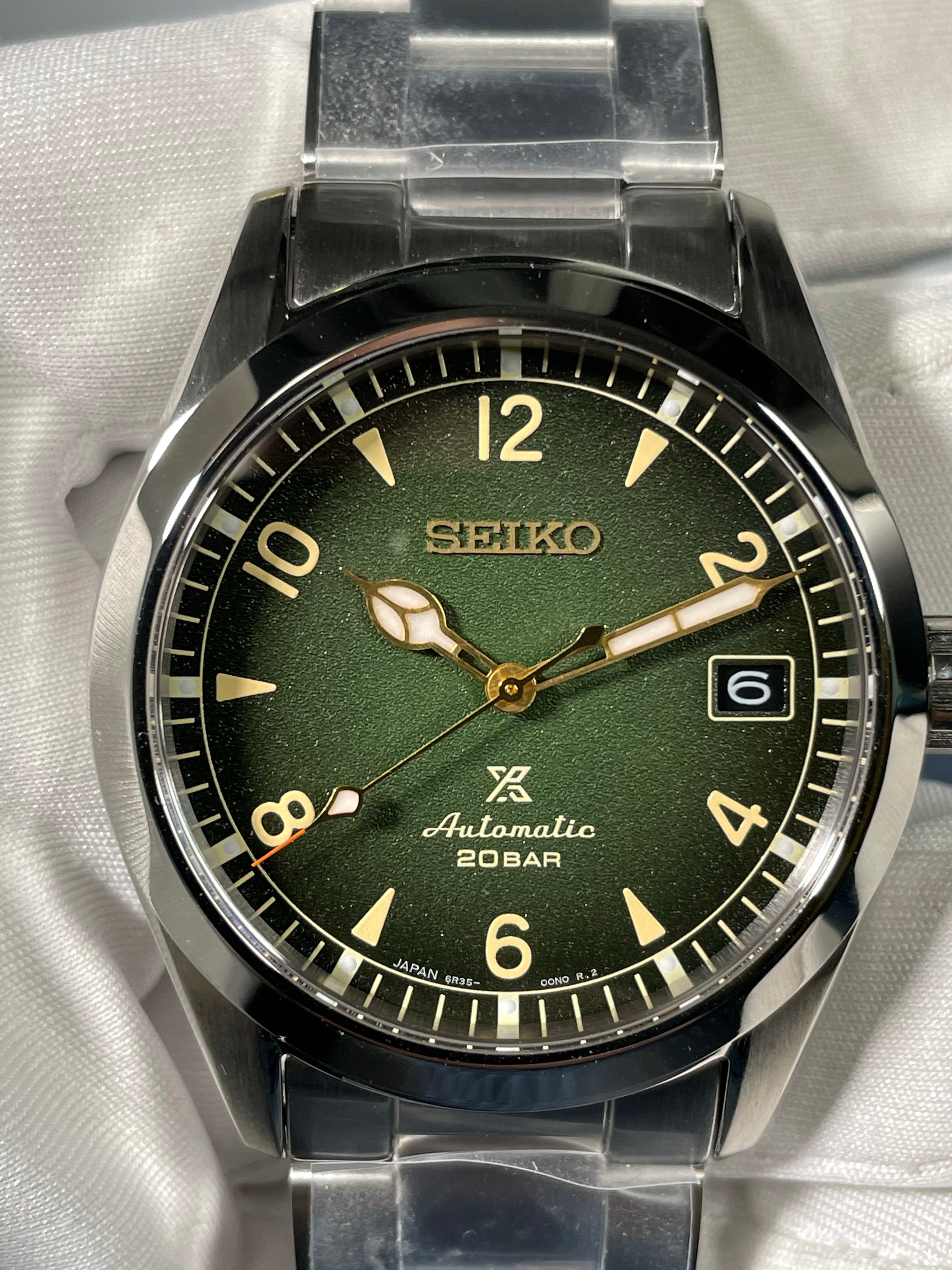 Seiko PROSPEX 38mm Alpinist - Green Dial SPB155J1