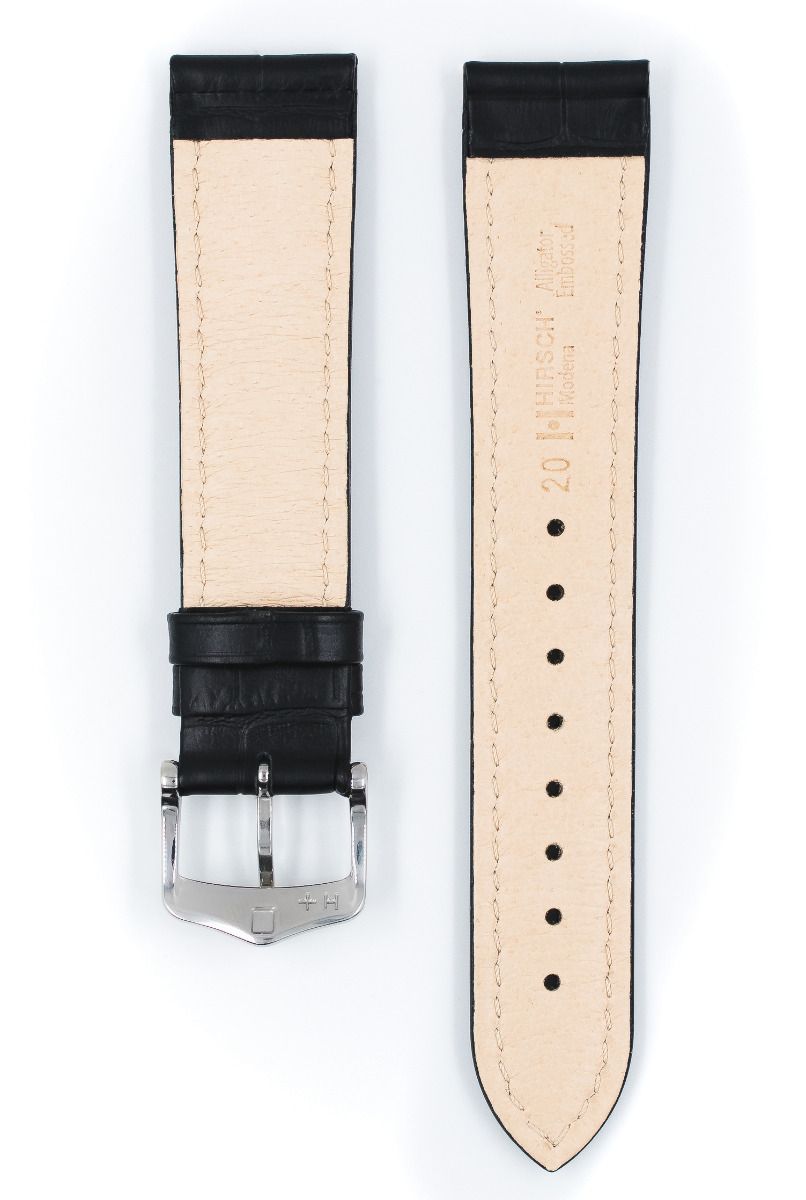 Hirsch MODENA Alligator Embossed Leather Watch Strap
