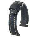 Hirsch LIBERTY Leather Watch Strap in BLACK