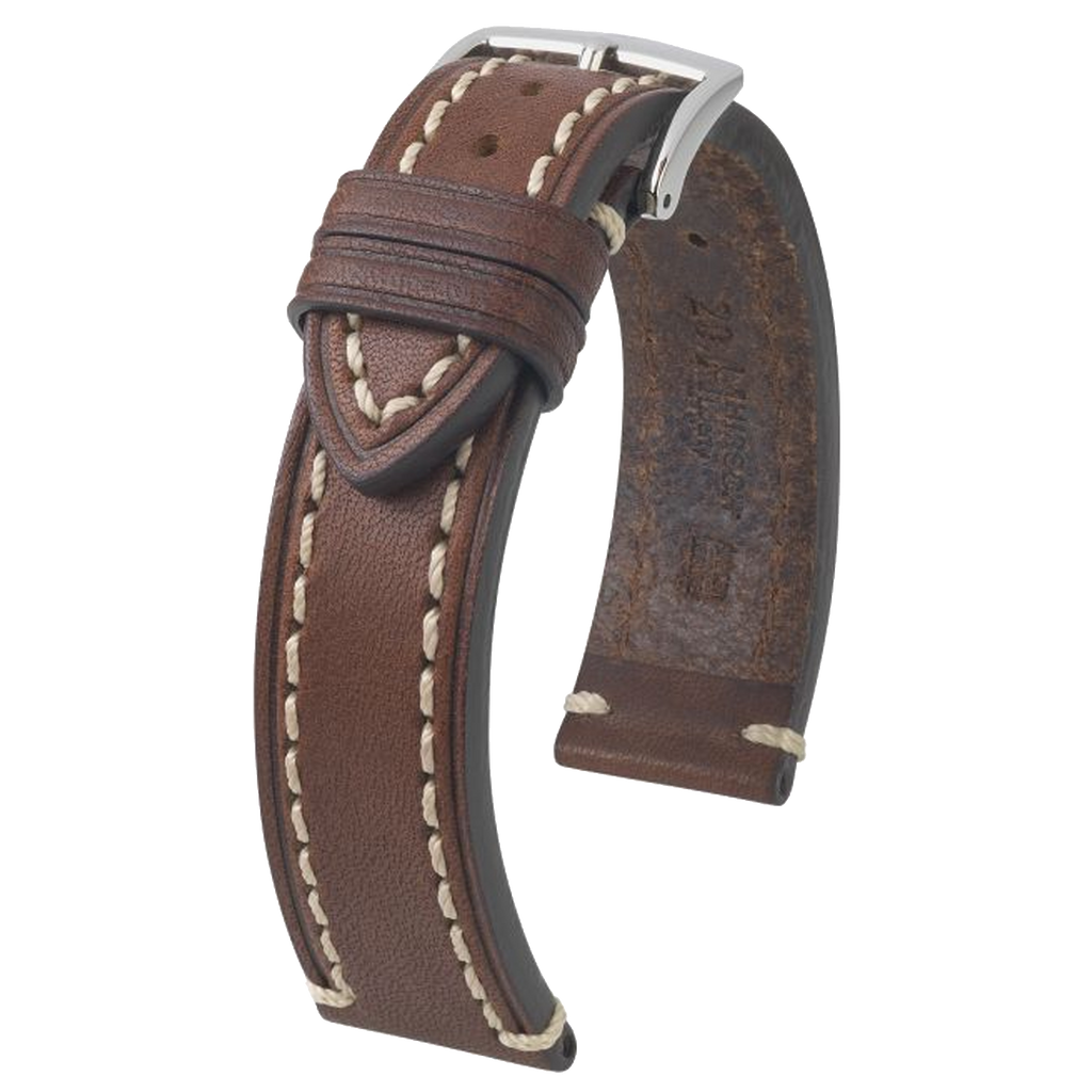 Hirsch LIBERTY Leather Watch Strap in BLACK