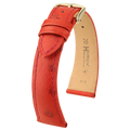Hirsch MASSAI OSTRICH Leather Watch Strap in RED