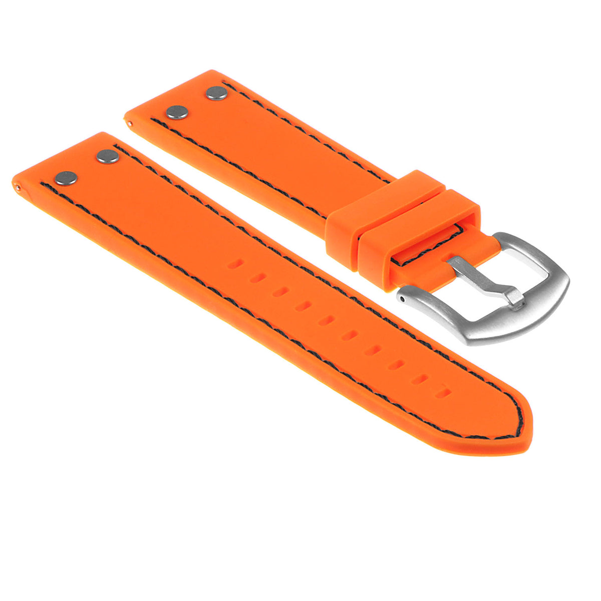 STRAPSCO - Rubber aviator strap with rivets – quick release