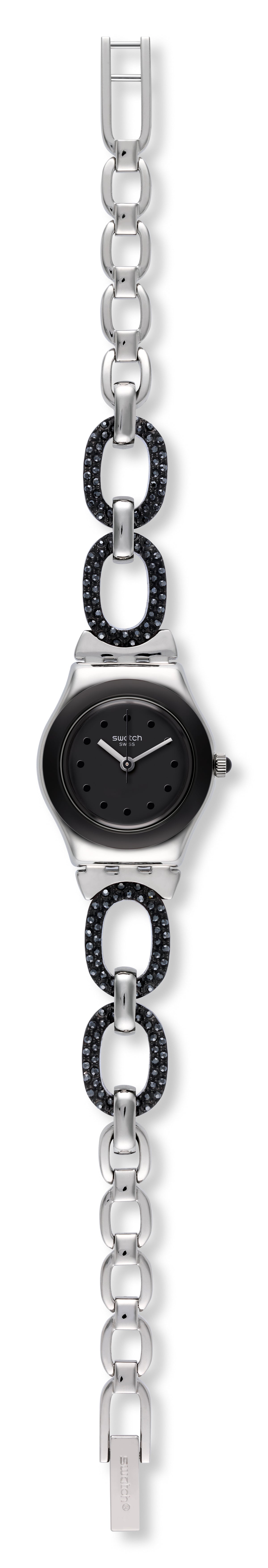 Swatch Irony Watch - Black Glitter