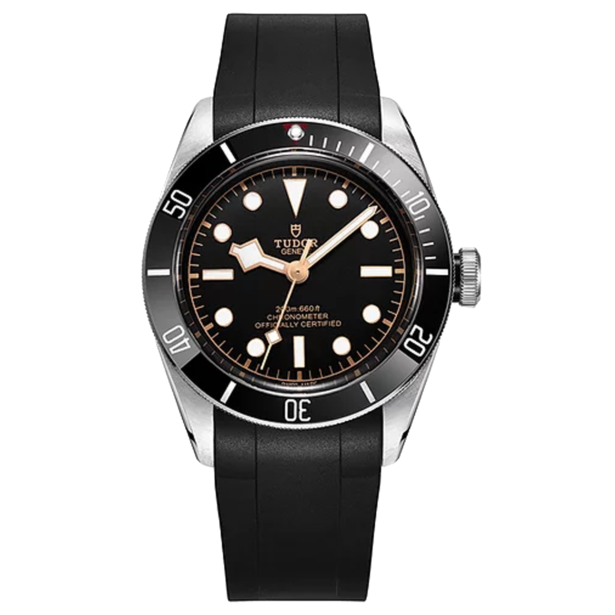 Crafter Blue Fitted End Rubber Strap for Tudor Black Bay 41mm Black Blue