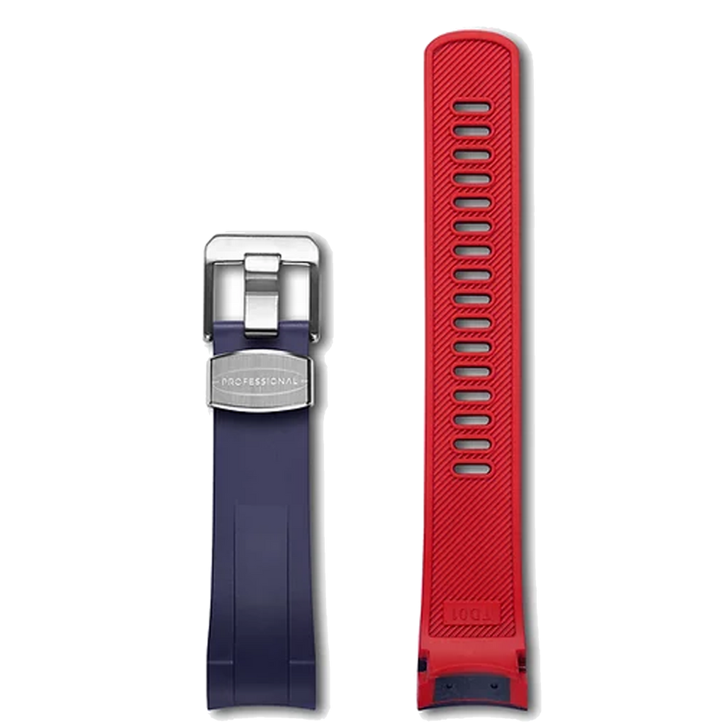 Crafter Blue - Fitted End Rubber Strap for Tudor Black Bay (41mm)